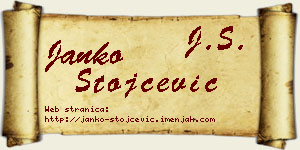 Janko Stojčević vizit kartica